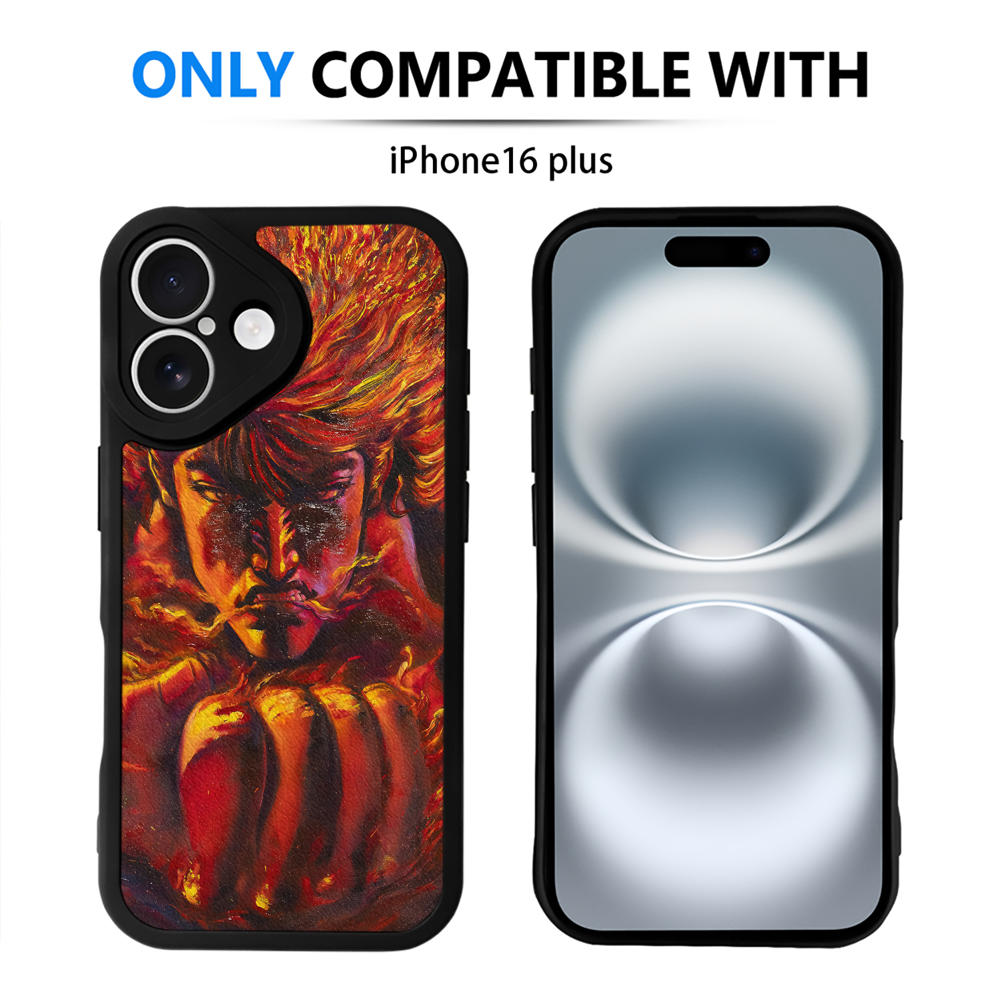 （画像用） 北斗の拳 Fist of the North Star 【iPhone 16シリーズ対応】シリコンスマホケース（レザー調） 材質：シリコン